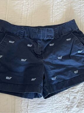 Vineyard Vines Navy Whale Embroidered Women’s Shorts